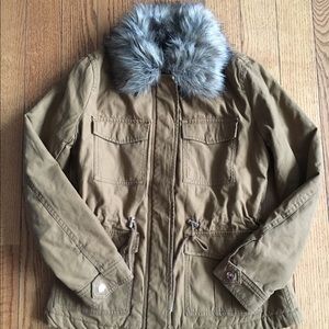 H&M Tan Fur Collar Jacket