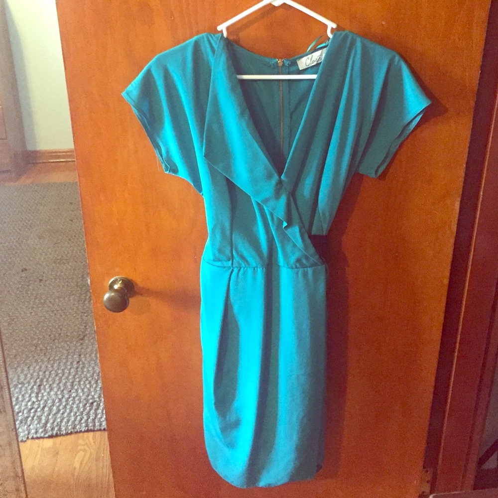 NWT Green Wrap Dress