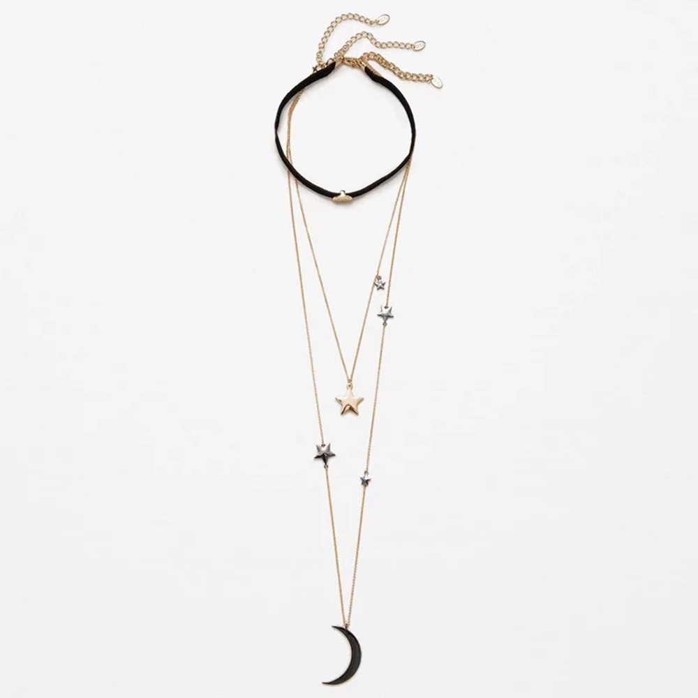 Star and moon chocker necklace - Picture 2 of 4
