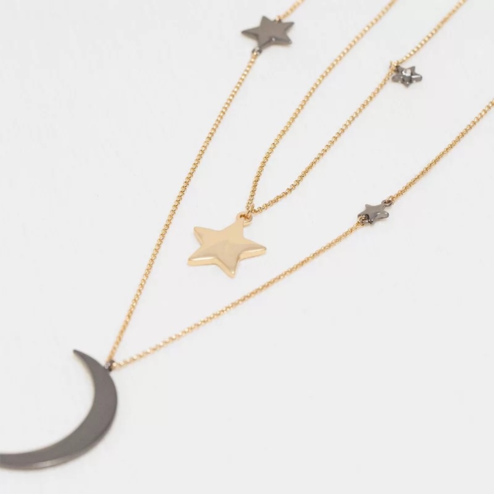 Star and moon chocker necklace - Picture 3 of 4