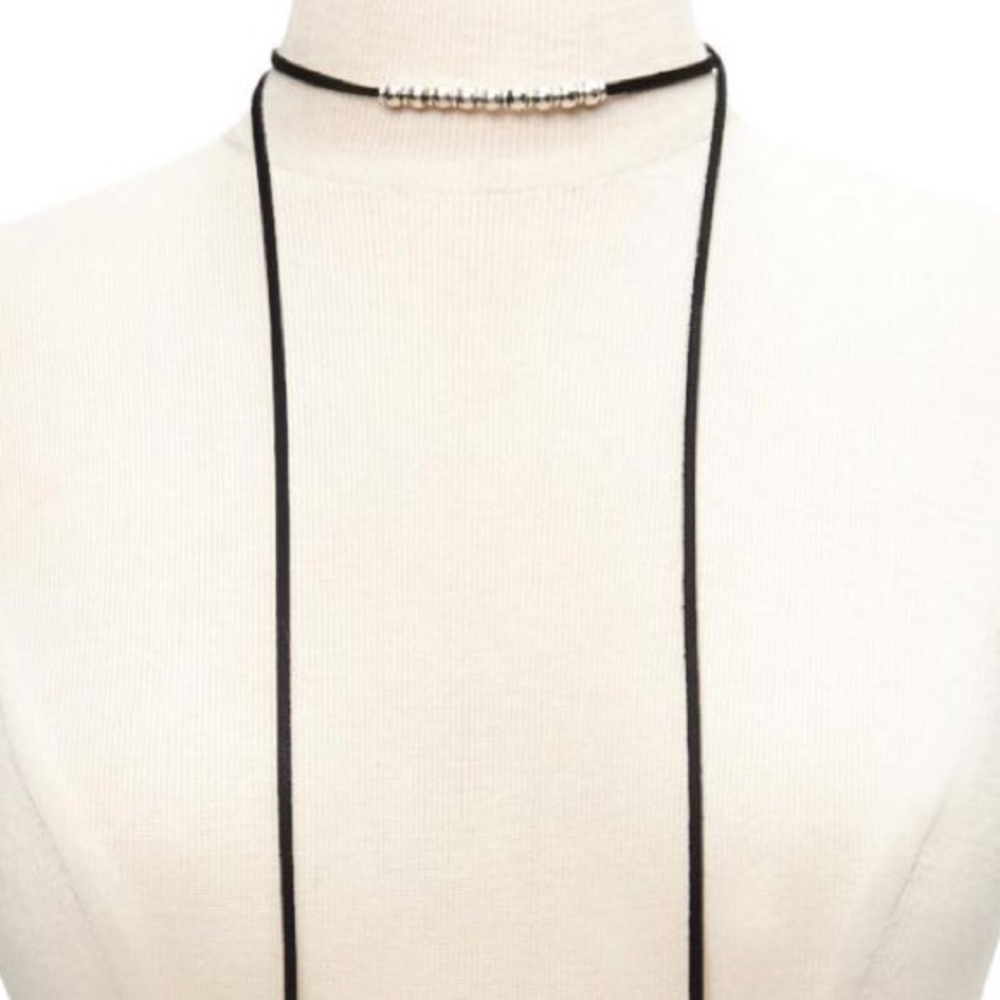 Black tassel wrapping necklace - Picture 2 of 4