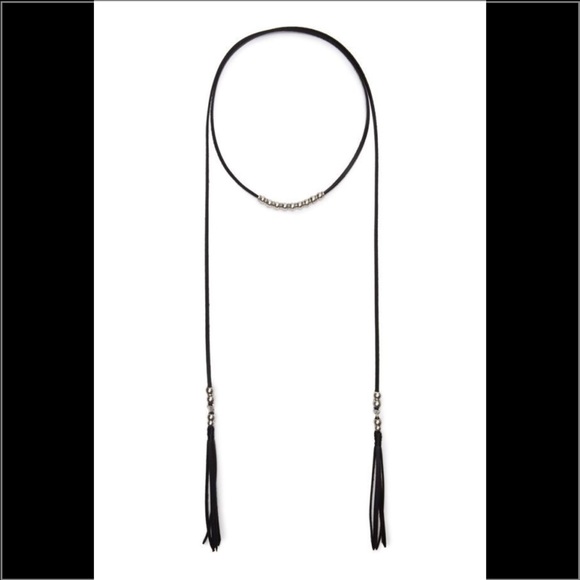 Black tassel wrapping necklace - Picture 3 of 4