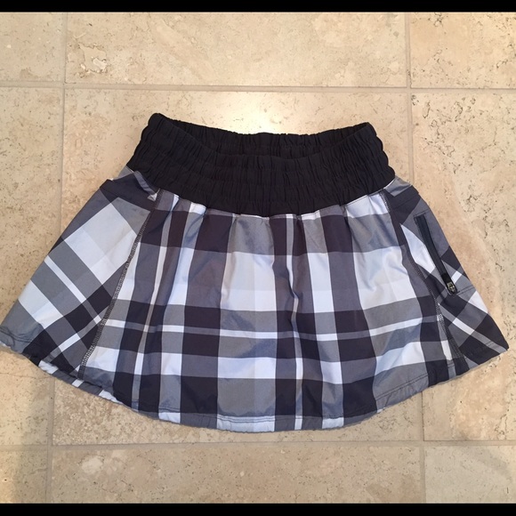 Lululemon Athletica Skirts Lululemon Charcoal And Grey Plaid