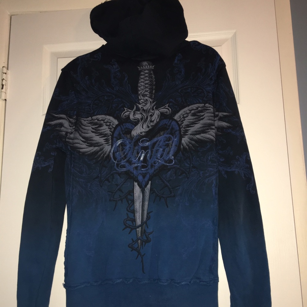 Blue Ombré Sinful Hoodie
