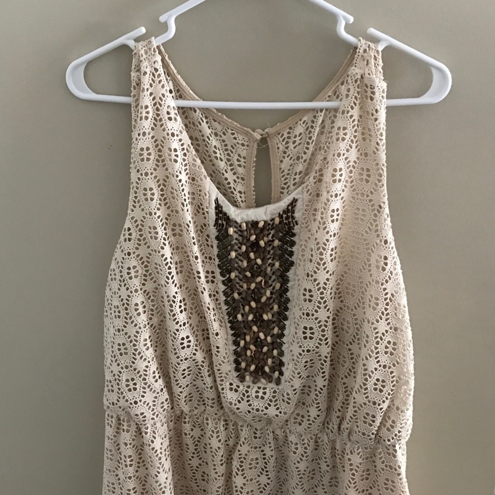 Crochet and beaded dress
