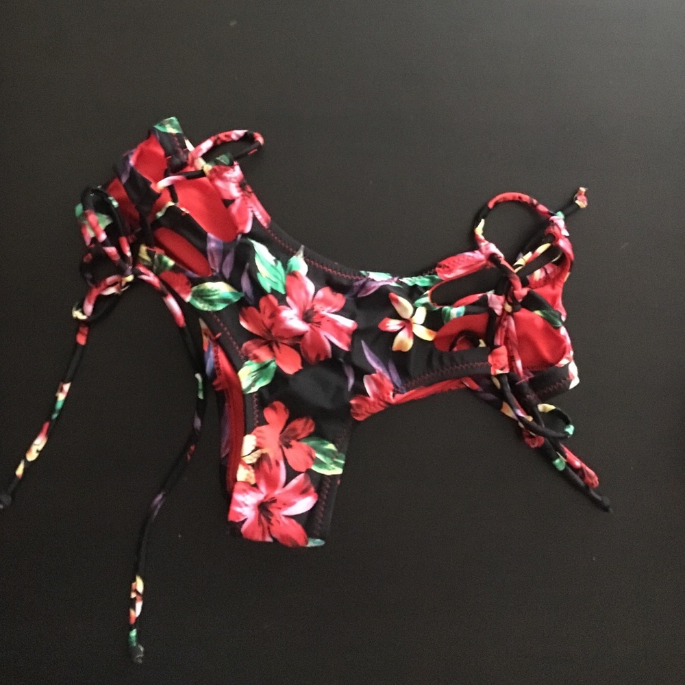Floral Cheeky Swim suit bottom.