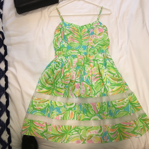 Lilly Pulitzer Elephant Ears Dress Sz 0 - Picture 1 of 3