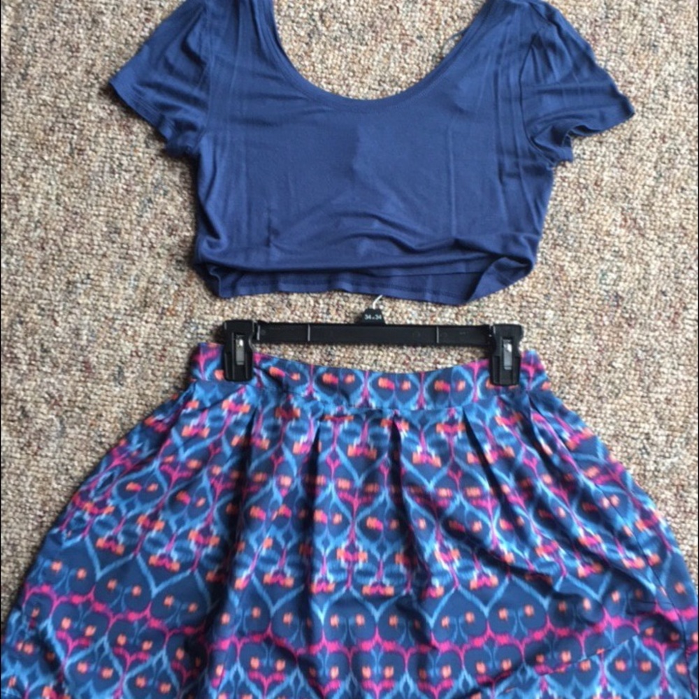 Bethany Mota skirt and crop top