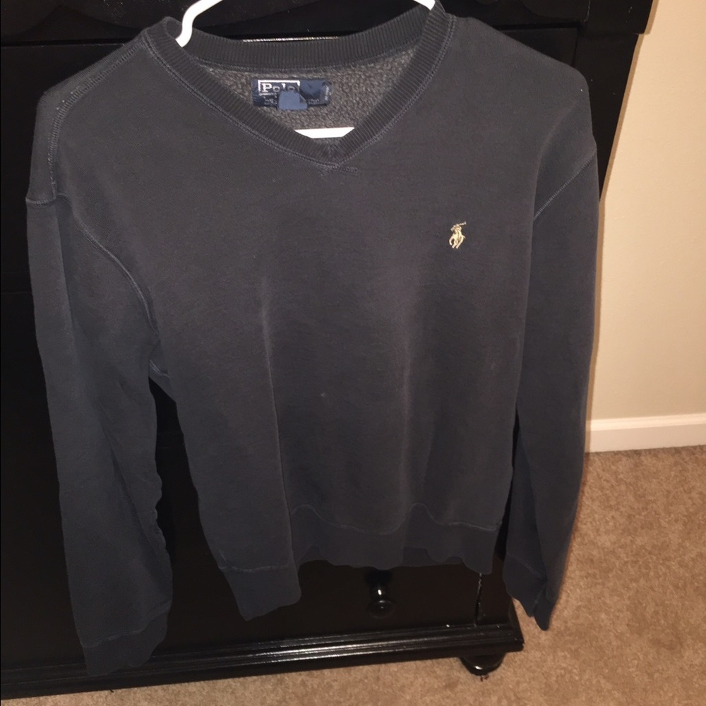 NEVER WORN, Grey/Black Crew neck POLO Sweater