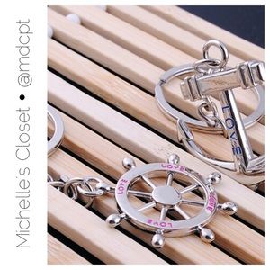 Couple's Rudder and Anchor keychains