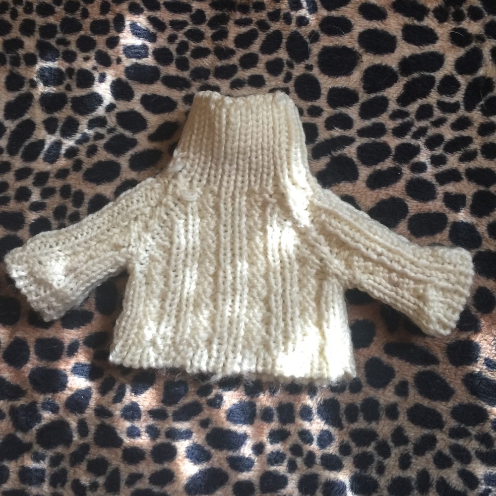 Cable knit Xs dog sweater