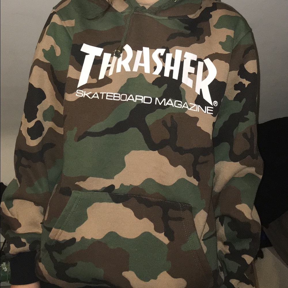 Camo Thrasher Hoodie NWOT