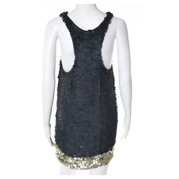 Phillip Lim sequin black gold dress mini 8 - Picture 2 of 4