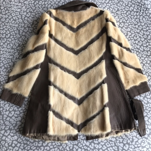 Leather and mink coat. - Picture 2 of 2