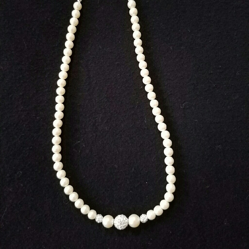 Carolee The Kathleen White Pearl Fireball Necklace