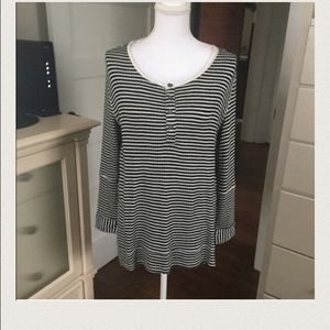NWT vintage Havana black/white striped shirt small