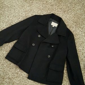 BANANA REPUBLIC Black Dress Coat