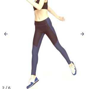 OUTDOOR VOICES NWOT navy/charcoal warmup legging