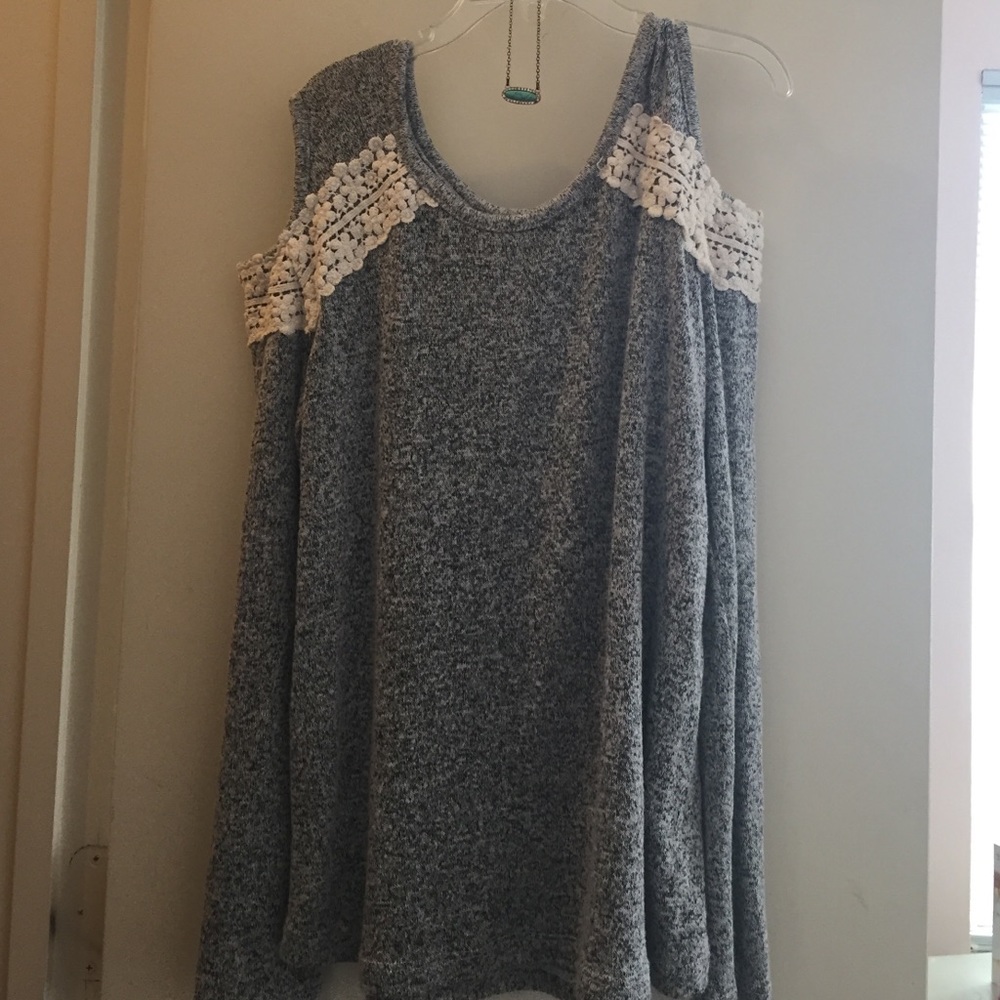 Lace off shoulder blouse