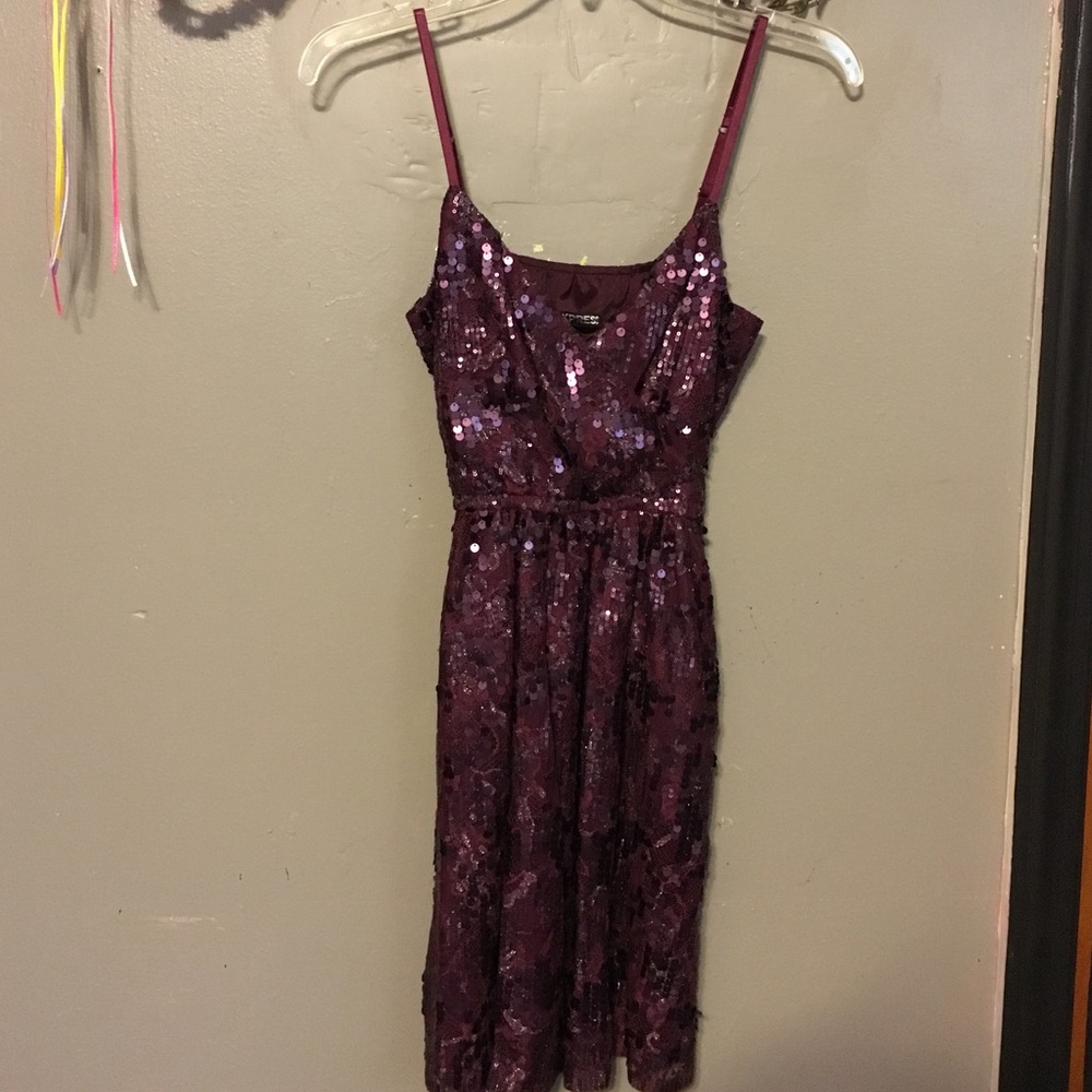 NWOT purple sequin express dress