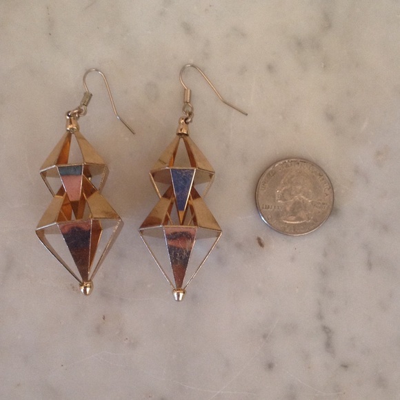 Funky Gold Earrings - Picture 2 of 2