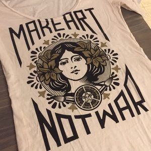 Obey long sleeve T "make art not war"