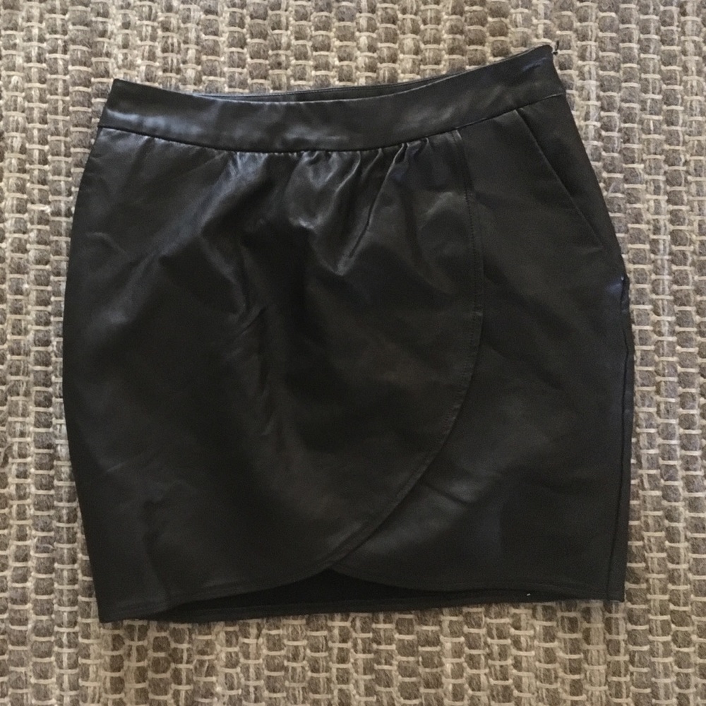 Black leather shirt size S