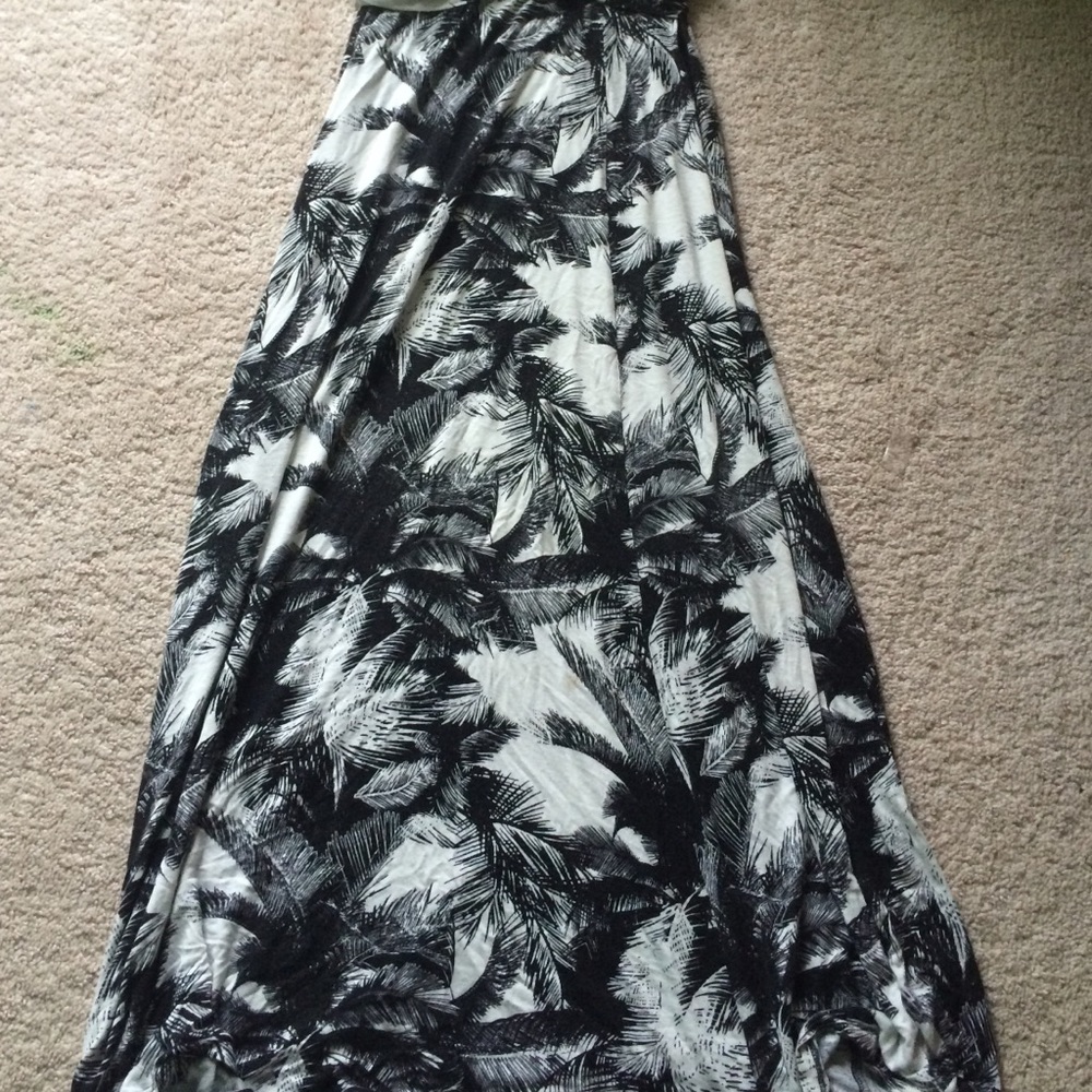 Maxi skirt with palm trees