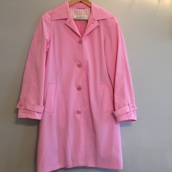 Liz Claiborne Pink Trench Coat - Picture 2 of 4