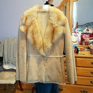 Tan Coat with Furry Inside