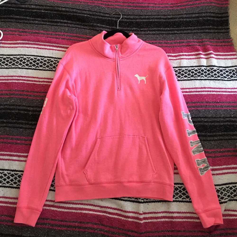 Pink quarter zip