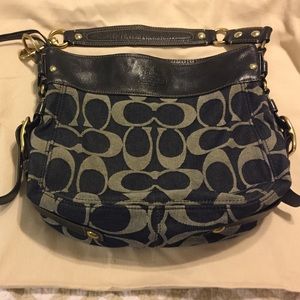 Coach denim shoulder bag