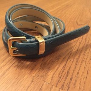 J.Crew teal skinny belt