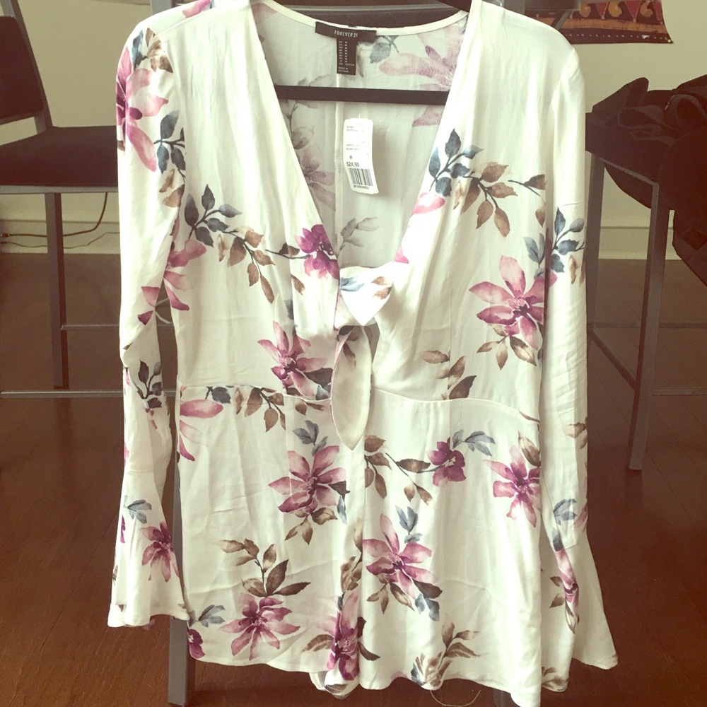 Flirty White Floral Romper