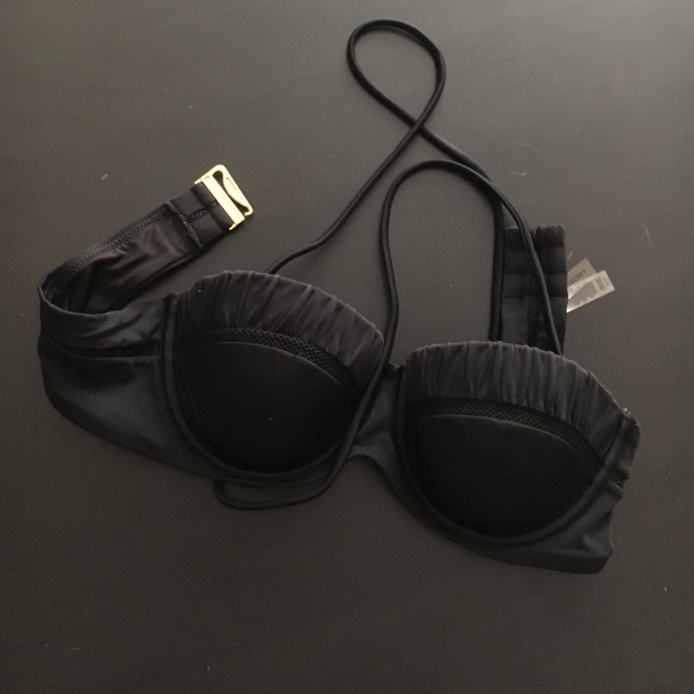 VS Black scalloped Bandeau Style top