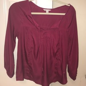 maroon boho top