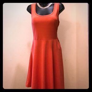 Kim Kardashian Coral Sleeveless Dress