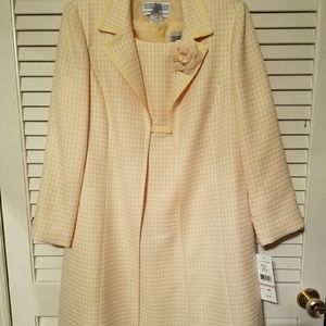 2pc set-Yellow gingham dress w/matching overcoat