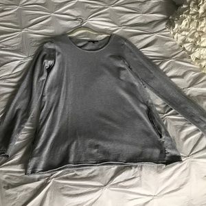 Truly Madly Deeply gray long tshirt w/ pockets