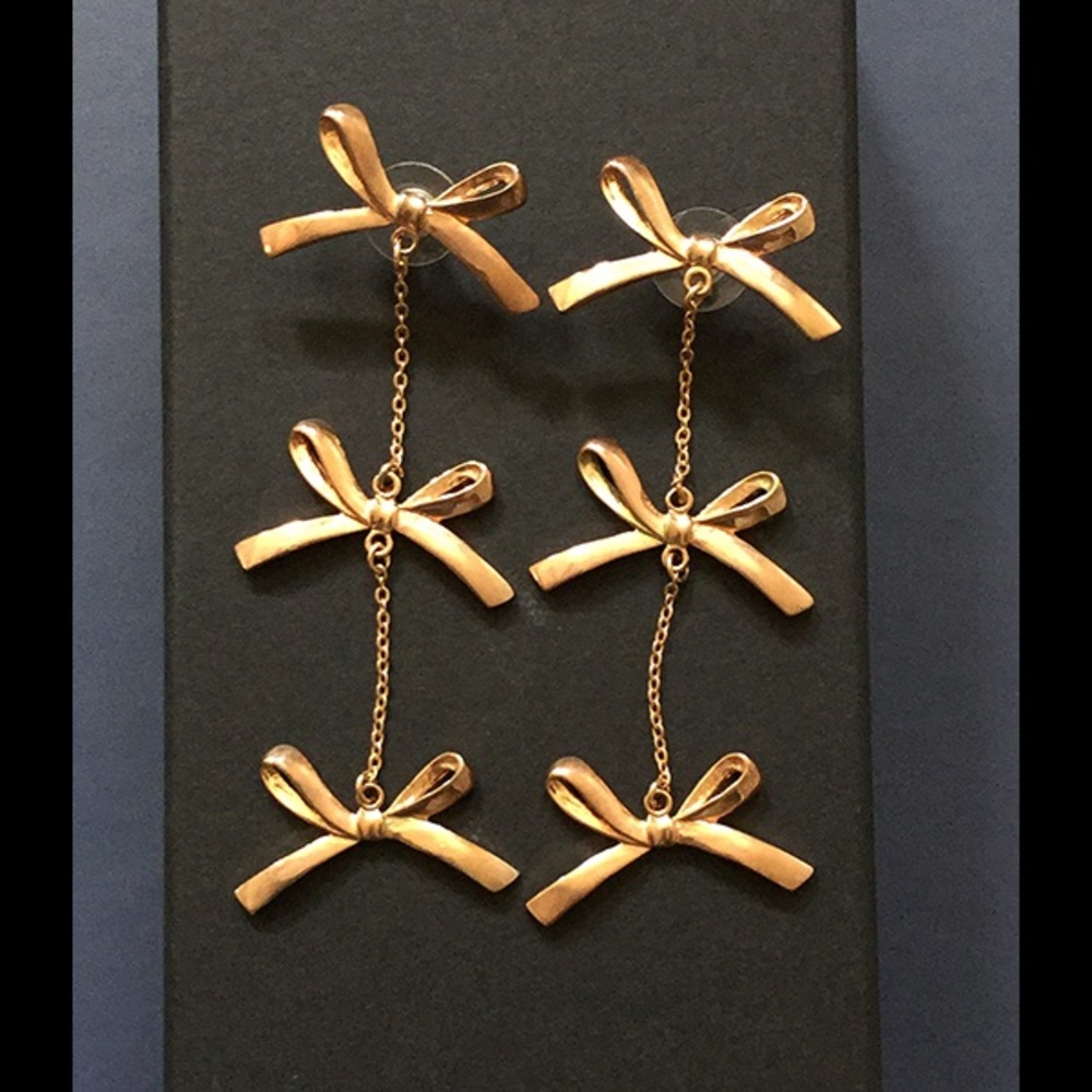 TULESTE 3-TIER 18K ROSE GOLD-PLATED EARRINGS