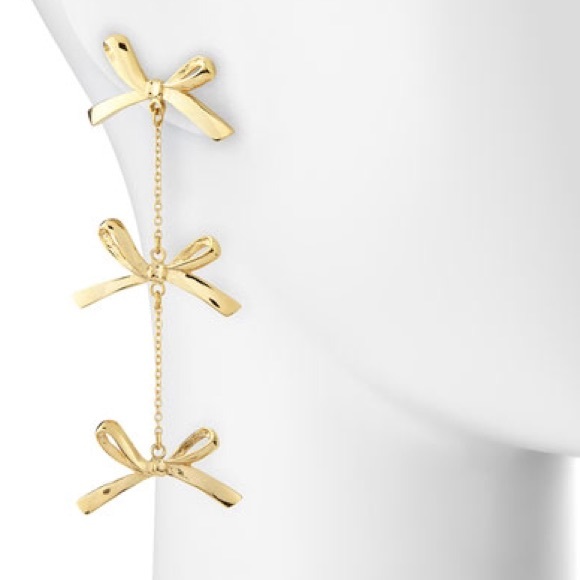 TULESTE 3-TIER 18K ROSE GOLD-PLATED EARRINGS - Picture 3 of 3