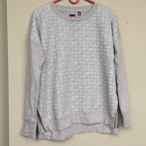 Comfy grey basket weave sweatshirt