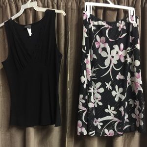 Cute two piece tank and skirt set