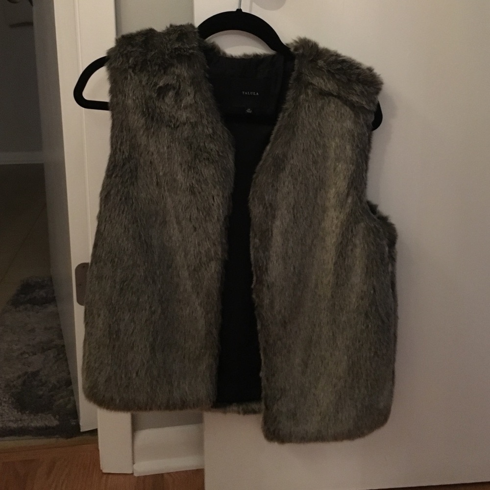 Beautiful Aritzia (Talula) gray faux fur vest