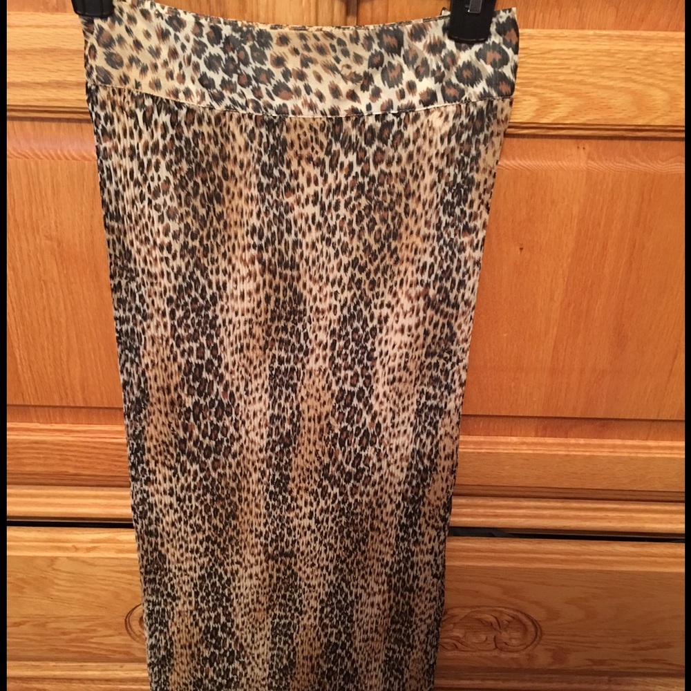 Chicos, size 1, animal print maxi skirt. Like new!
