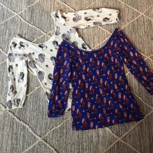 ❗️SALE ❗️Anthropologie woodland animal shirt set