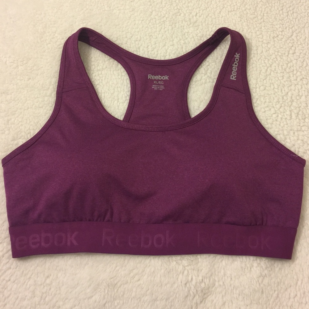 NWT Reebok Sports bra dark purple XL