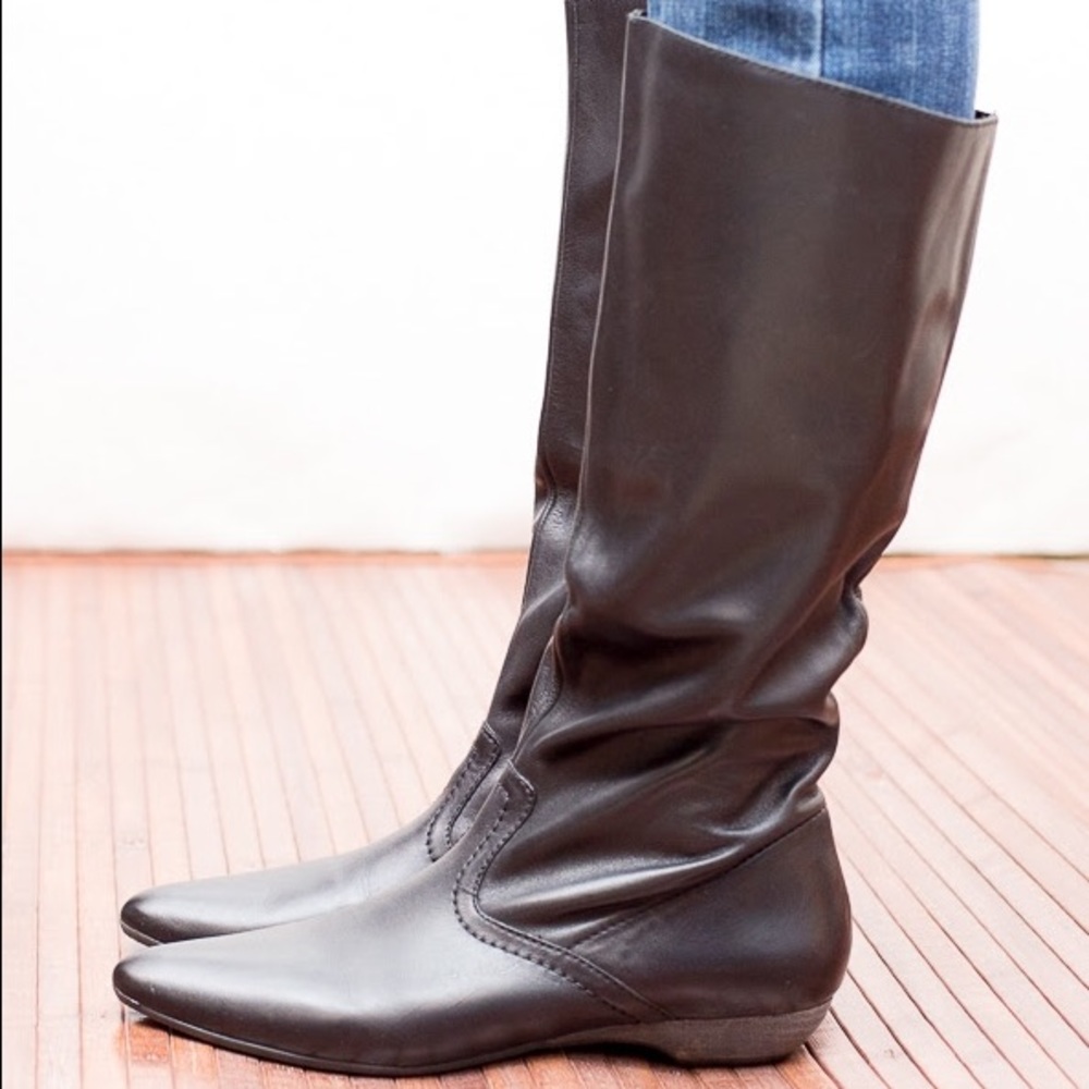 Nicole Dafne Flat Pointy Knee Boots, 8.5