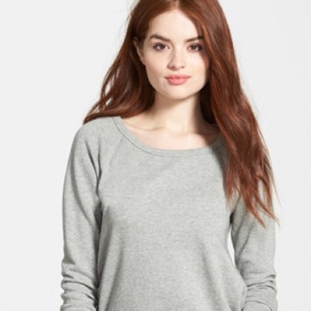 James Perse Classic Raglan (Dark Grey)-MARK DOWN