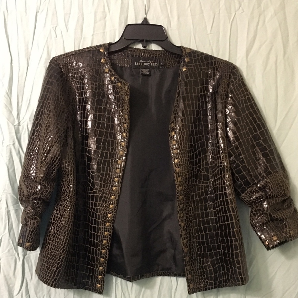 Donna Salyers' Fabulous-Furs 3/4 sleeve Jacket: L